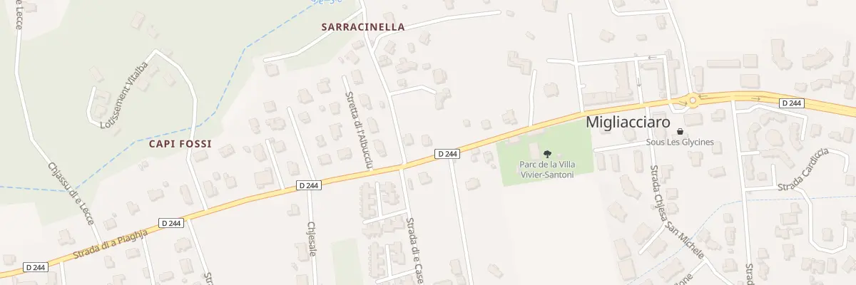 Plan du 6029 63 E Casanove-Migliacciaro à Prunelli-di-Fiumorbo