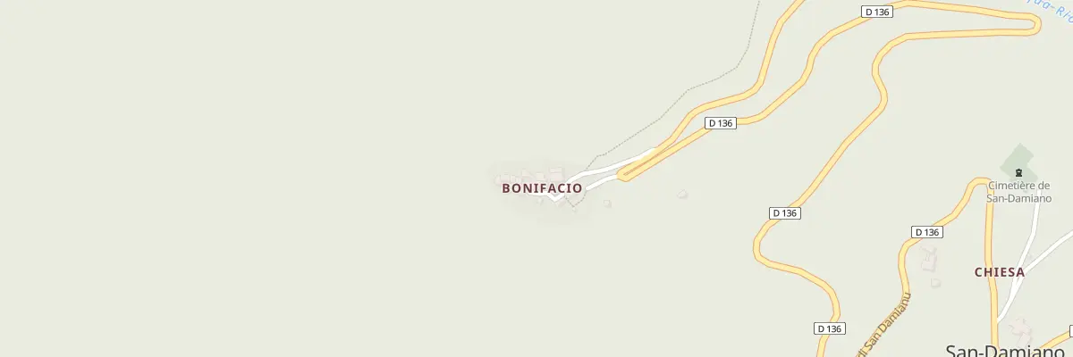 Plan du 5005 Bonifacio à San-Damiano