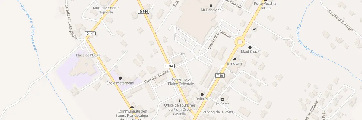 Plan du 9 Rte Strada Di U Renosu à Ghisonaccia
