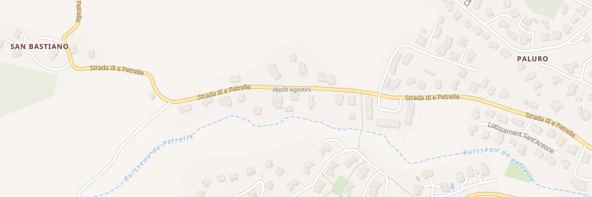 Plan du 966 Rte Strada Di E Petrelle à Biguglia