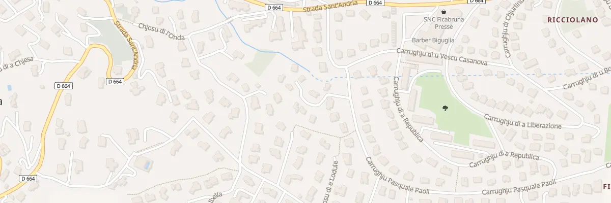 Plan du 70 Rue Carrughju Di E Pastine à Biguglia