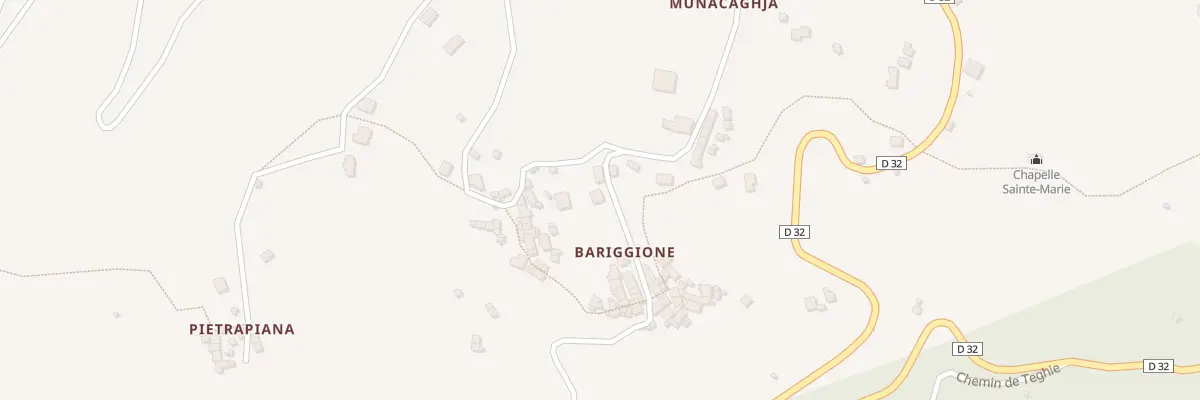 Plan du 5237 Bariggione à Silvareccio
