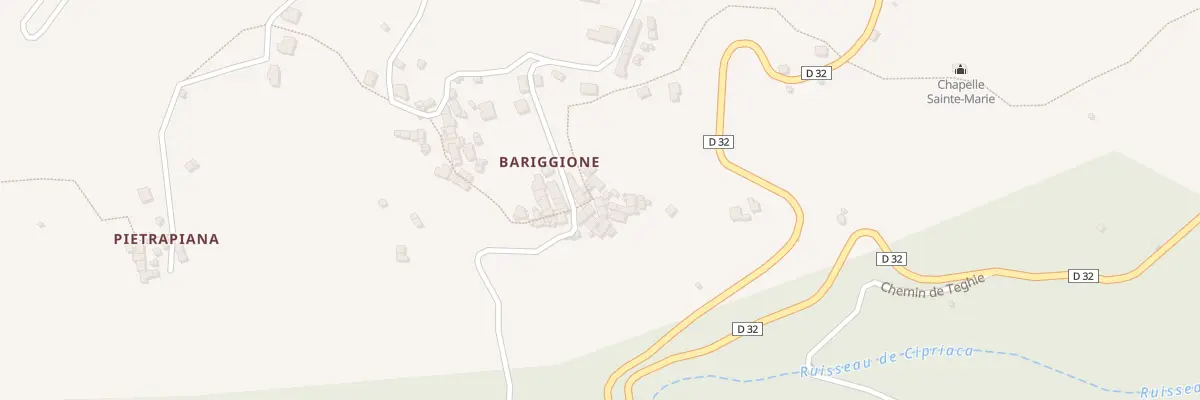 Plan du 5233 Bariggione à Sisco