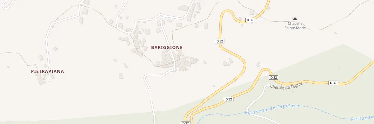Plan du 5226 Bariggione à Sisco