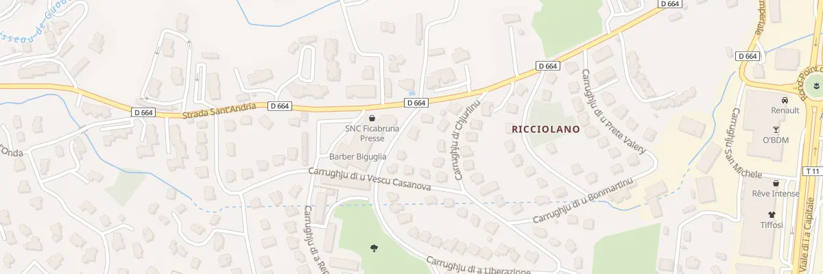 Plan du 1 Rue Carrughju Colomba à Biguglia