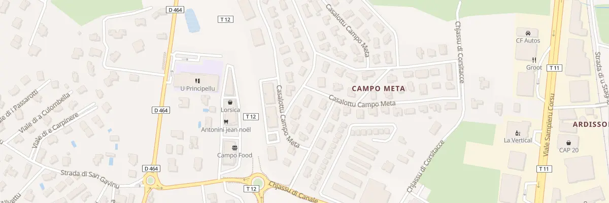 Plan du 93 Campu Meta à Furiani