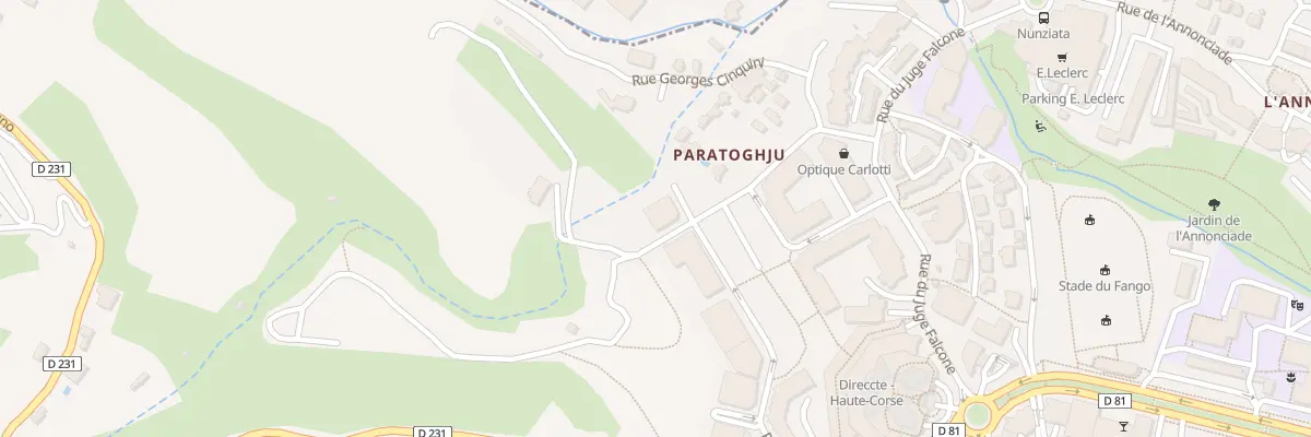 Plan du 311 Rue Paratojo à Bastia
