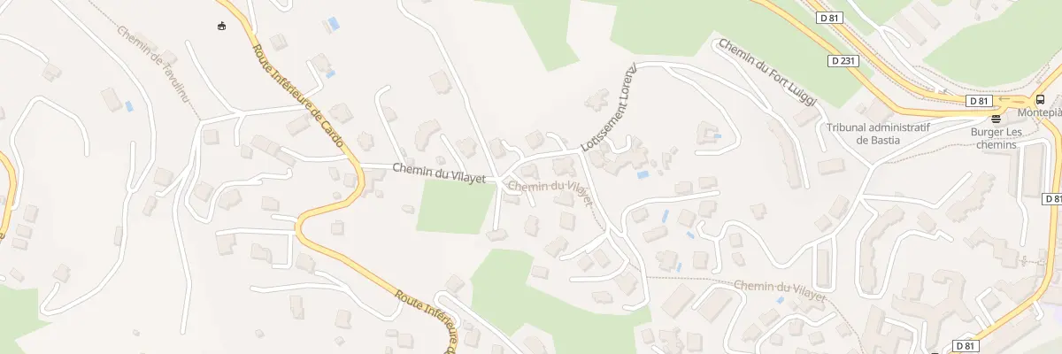 Plan du 9104 Chem du Villayet à Bastia