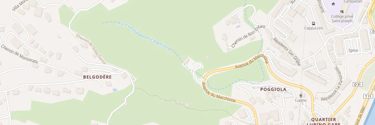 Plan du 464 Av du Macchione à Bastia
