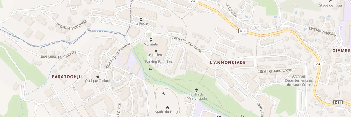 Plan du 29 Rue de l’Annonciade à Bastia