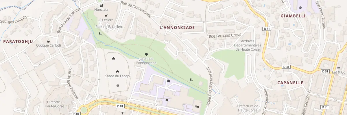 Plan du 13 Rue de l’Annonciade à Bastia