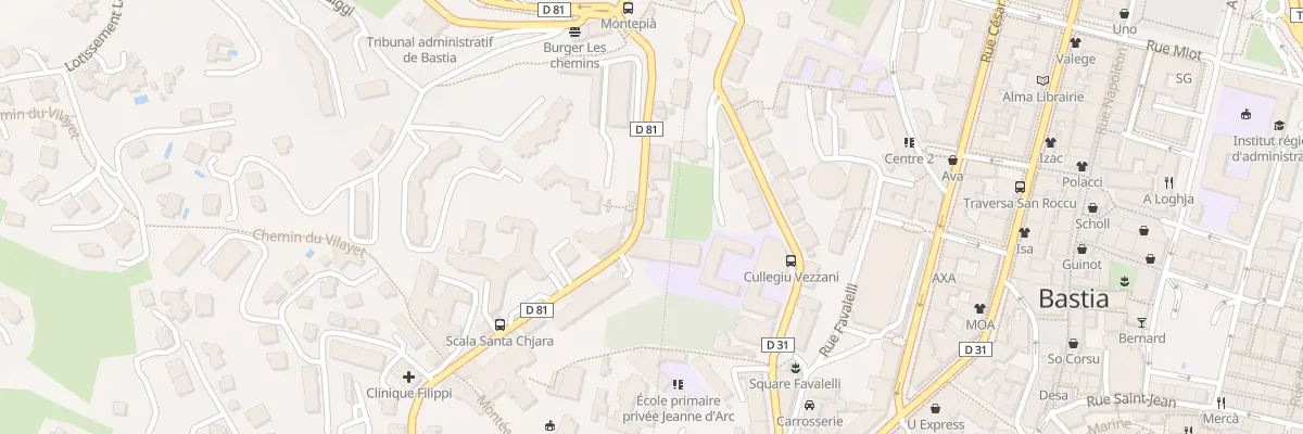 Plan du 9 Bd Benoite Danesi à Bastia