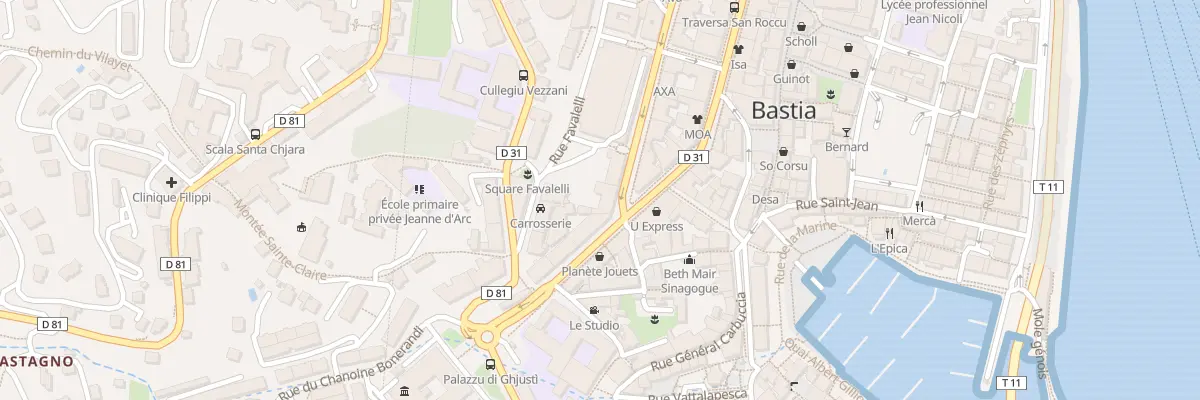 Plan du 3 Rue César Campinchi à Bastia