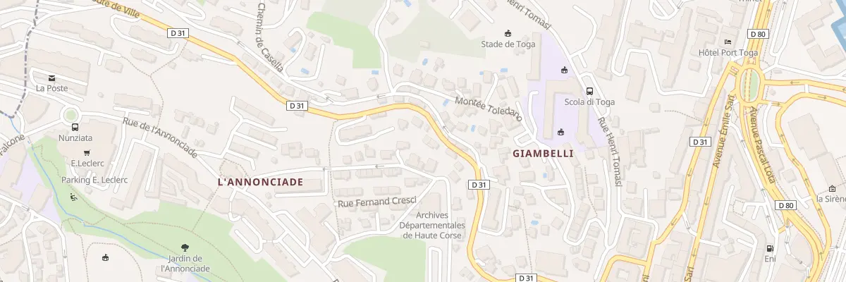 Plan du 35 Rte de Ville à Bastia