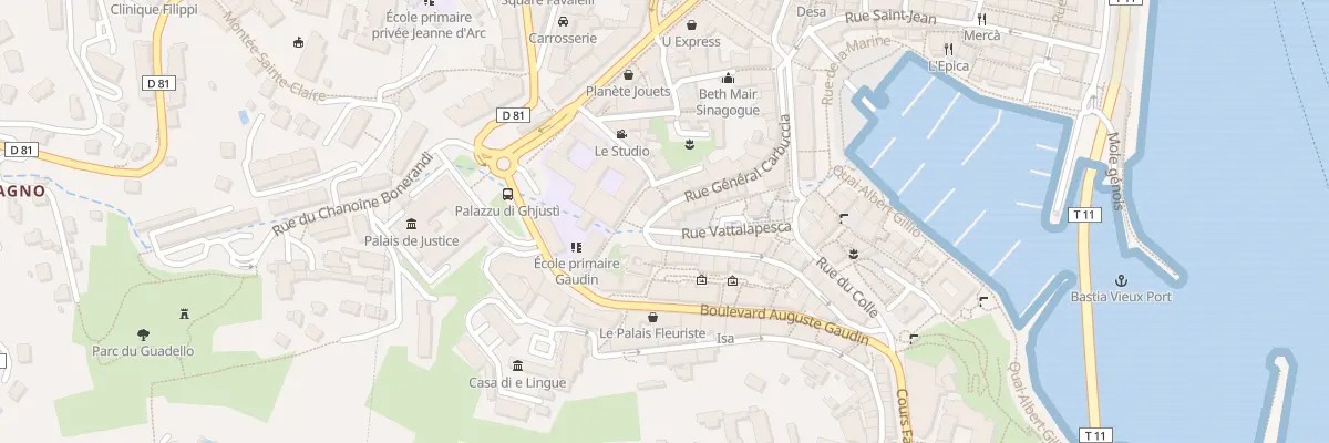 Plan du 4 Rue General de Carbuccia à Bastia
