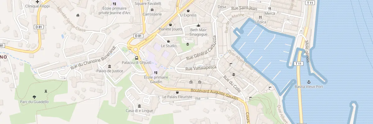 Plan du 8 Rue General de Carbuccia à Bastia