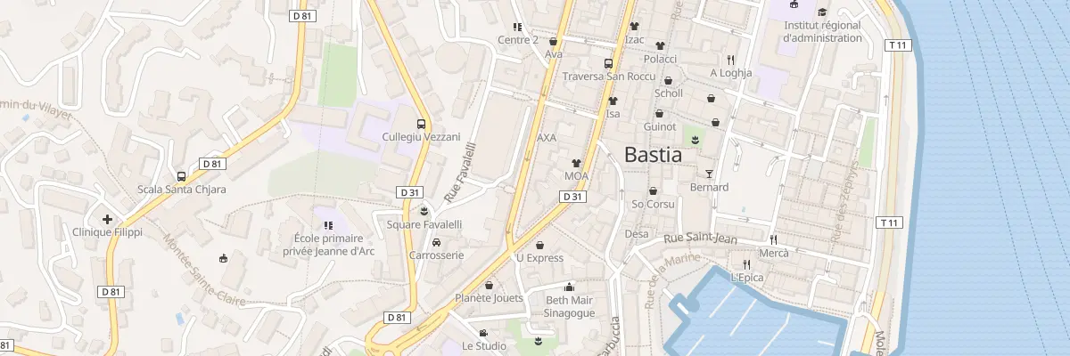 Plan du 2 Rue César Campinchi à Bastia