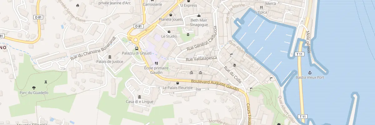 Plan du 7 Rue Chanoine Letteron à Bastia