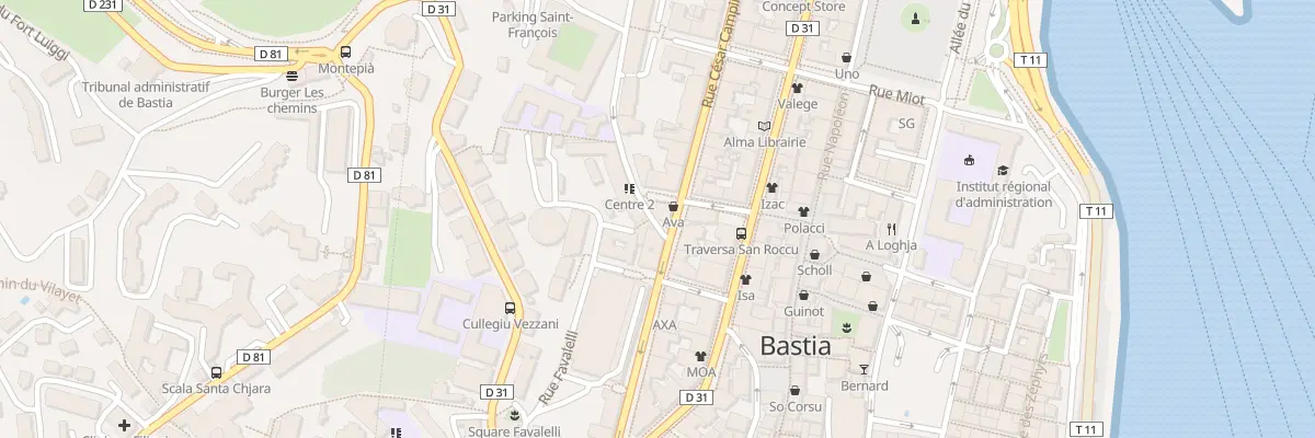 Plan du 7 Rue César Campinchi à Bastia