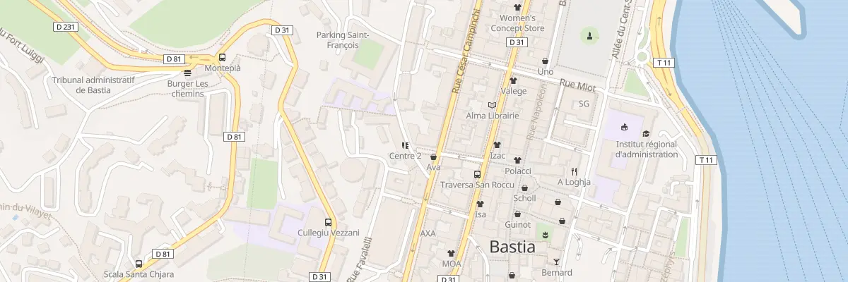 Plan du 9 Rue César Campinchi à Bastia