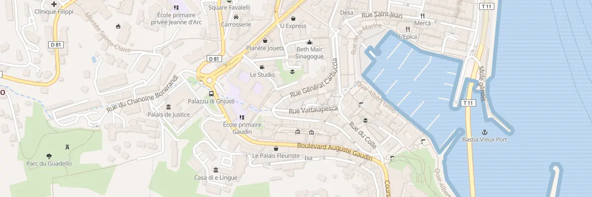 Plan du 10 Rue General de Carbuccia à Bastia