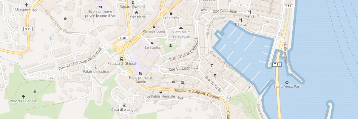Plan du 14 Rue General de Carbuccia à Bastia