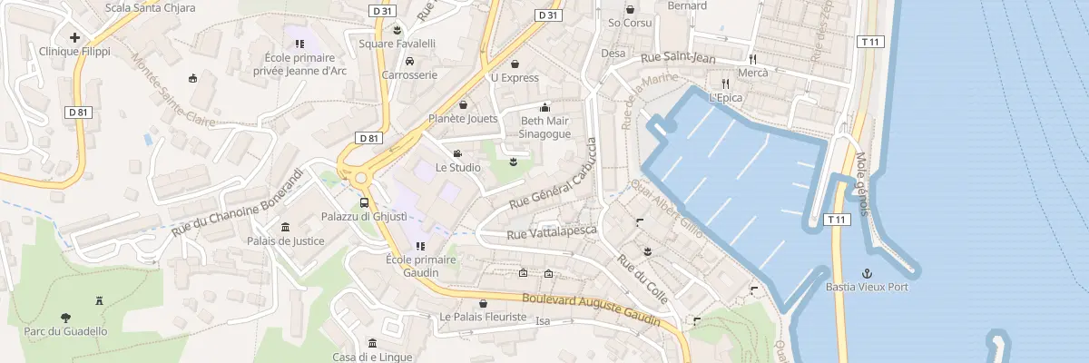 Plan du 9 Rue General de Carbuccia à Bastia