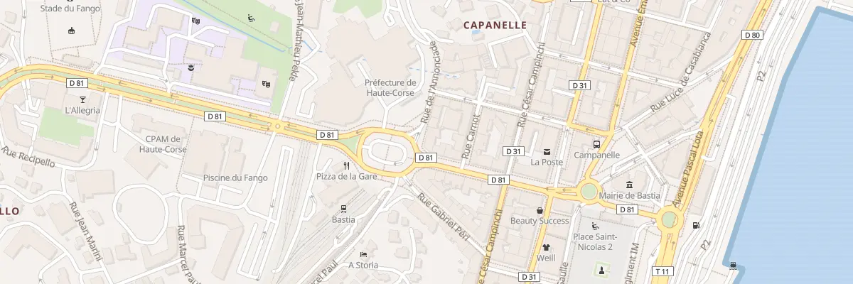 Plan du 10 Av Maréchal Sébastiani à Bastia