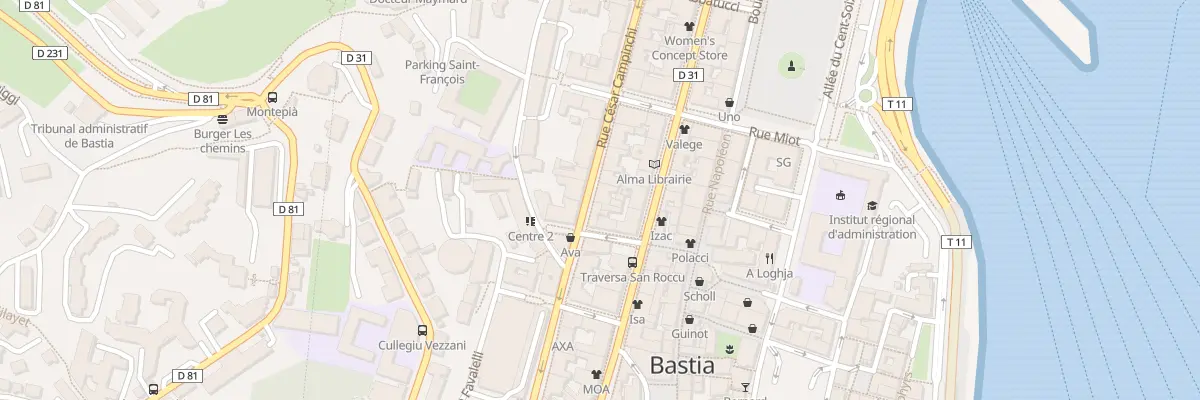 Plan du 10 Rue César Campinchi à Bastia
