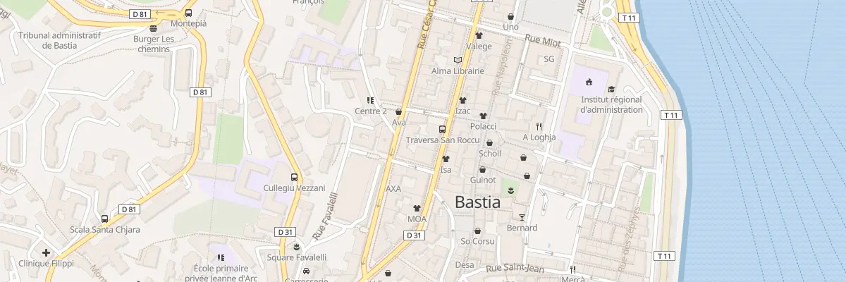 Plan du 19 Bd Paoli à Bastia