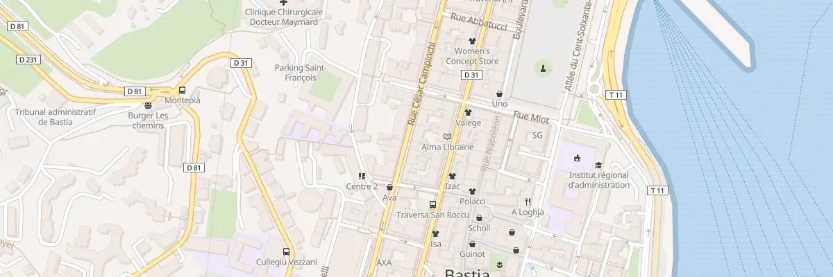Plan du 14 Rue César Campinchi à Bastia