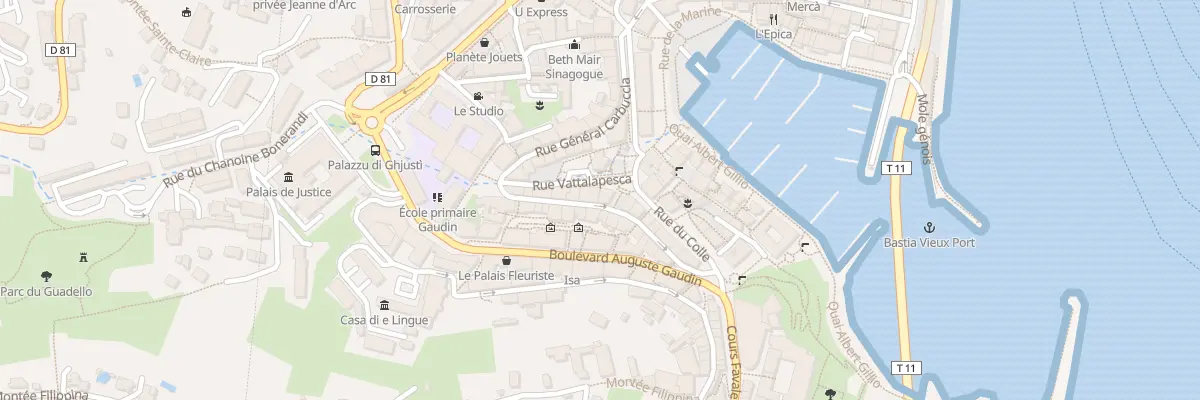 Plan du 9001 Rue Pierre Luciani Vatalapesca à Bastia