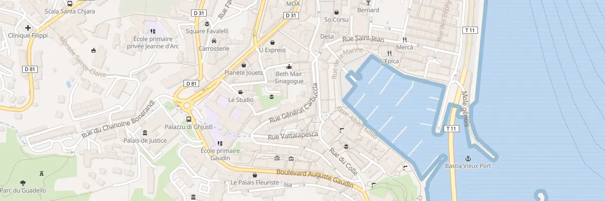 Plan du 15 Rue General de Carbuccia à Bastia