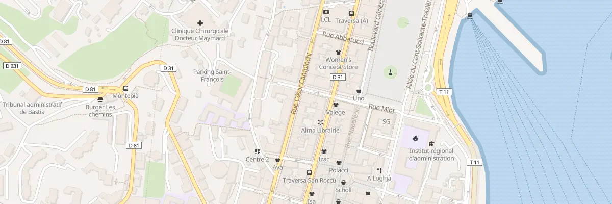 Plan du 3 Rue Miot à Bastia