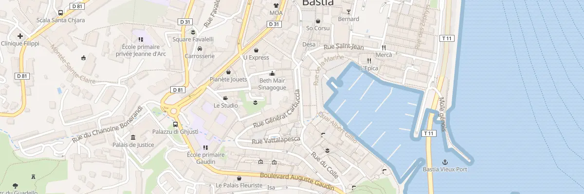 Plan du 17 Rue General de Carbuccia à Bastia