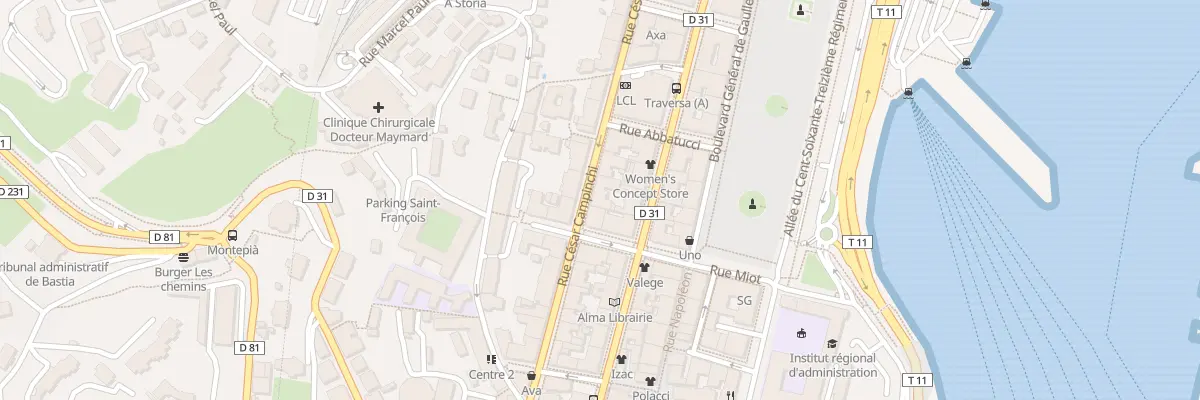 Plan du 18 Rue César Campinchi à Bastia