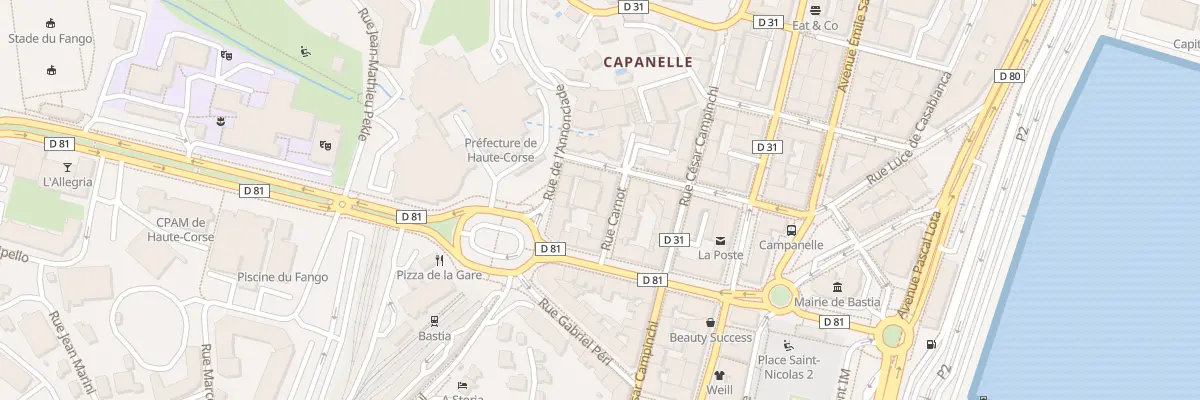 Plan du 5 Rue Carnot à Bastia