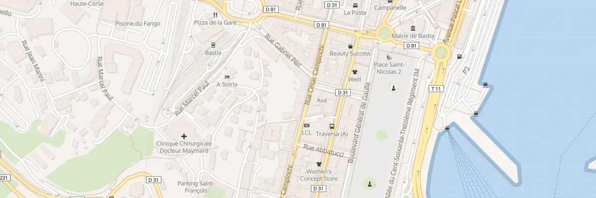 Plan du 29 Rue César Campinchi à Bastia