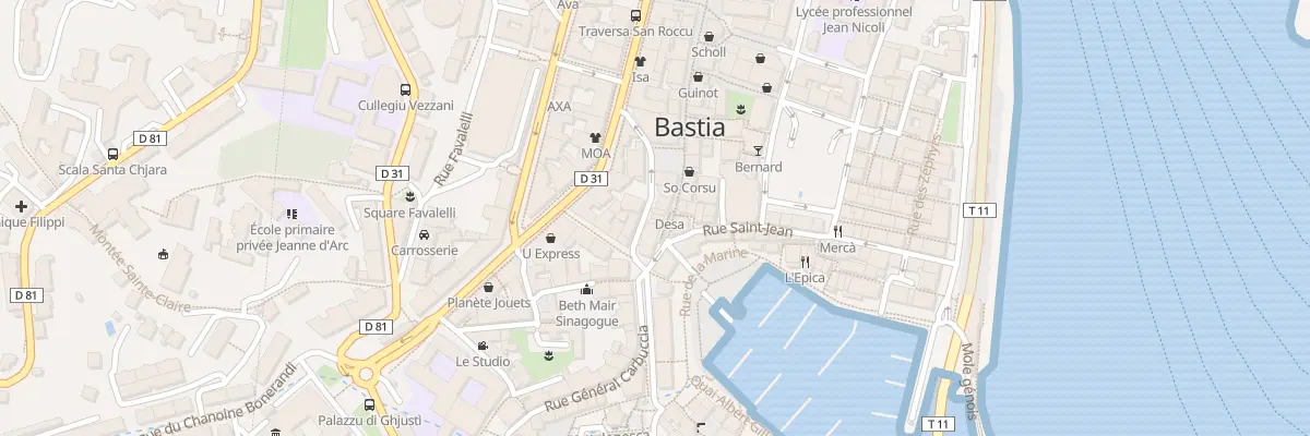Plan du 9 Rue des Terrasses à Bastia