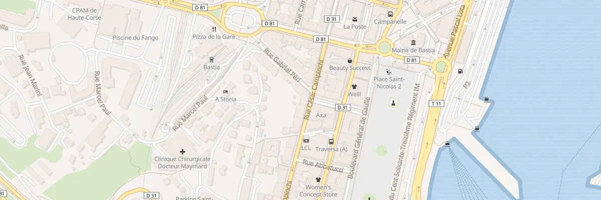 Plan du 31 Rue César Campinchi à Bastia