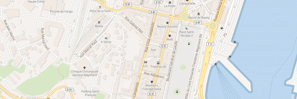 Plan du 24 Rue César Campinchi à Bastia
