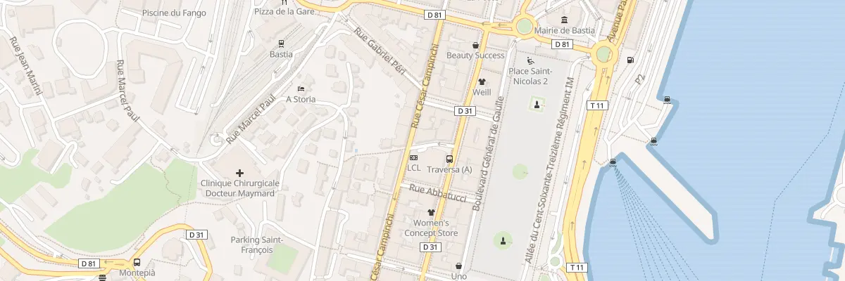 Plan du 22B Rue César Campinchi à Bastia