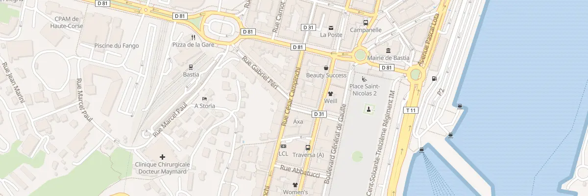 Plan du 26 Rue César Campinchi à Bastia