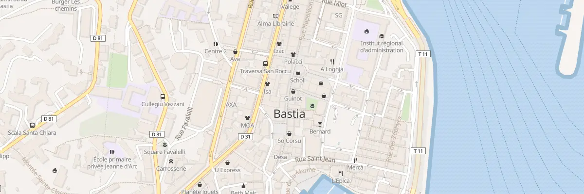 Plan du 6 Rue Napoleon à Bastia