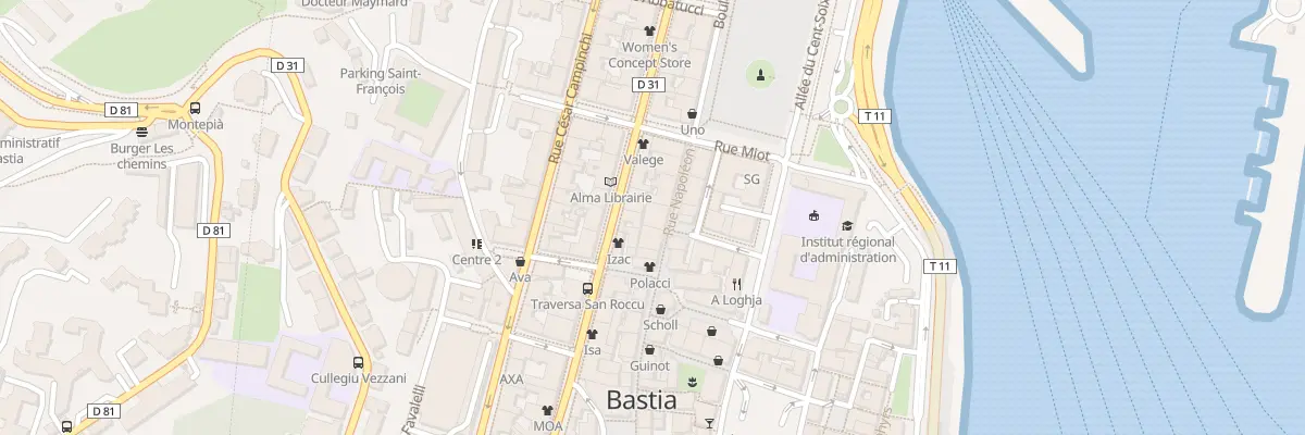 Plan du 23 Rue Napoleon à Bastia