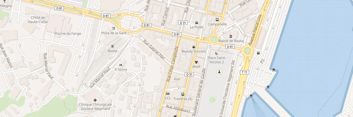 Plan du 28 Rue César Campinchi à Bastia