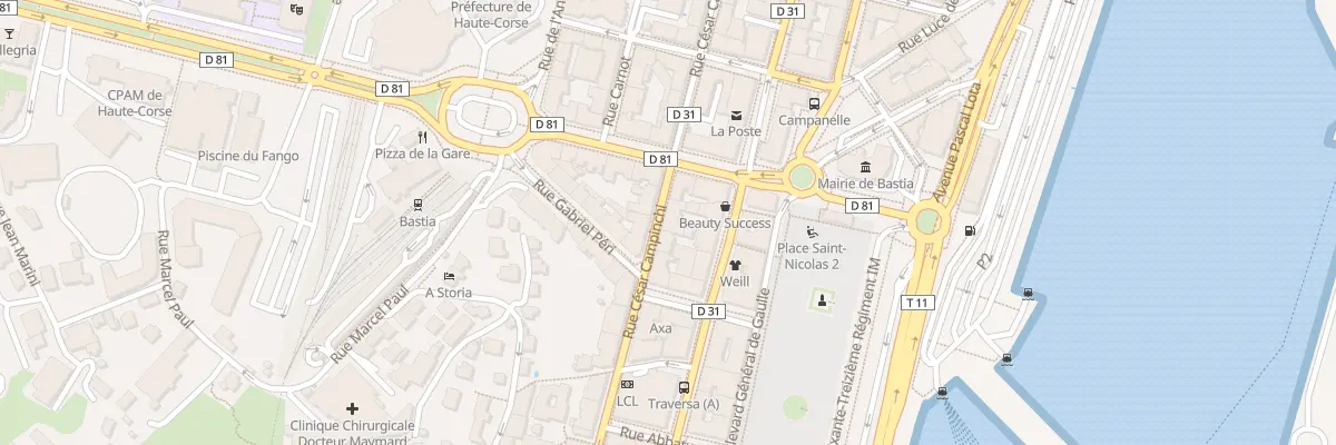 Plan du 30 Rue César Campinchi à Bastia