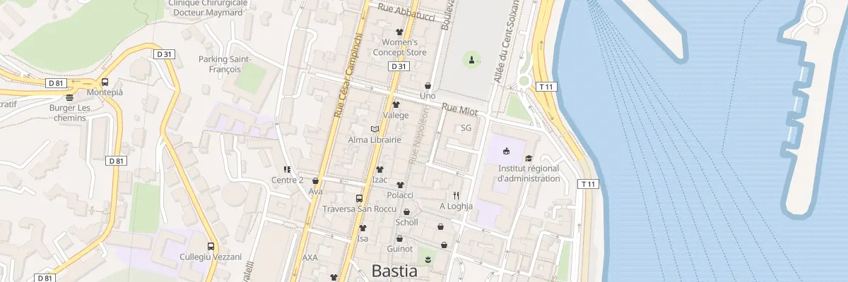 Plan du 20 Rue Napoleon à Bastia