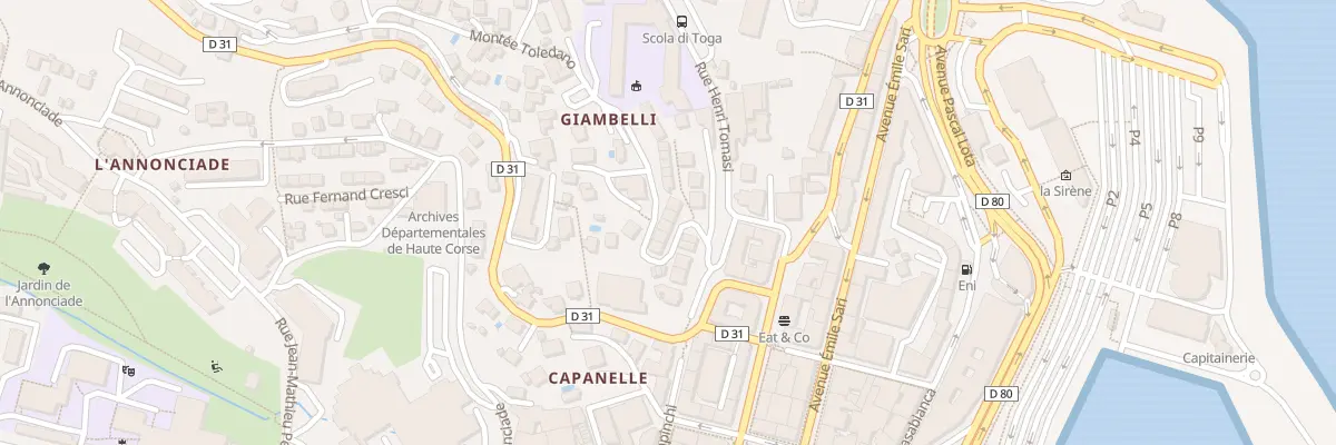 Plan du 4 Rue Carrughju Ramelli à Bastia