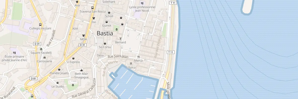 Plan du 8 Rue Pino à Bastia